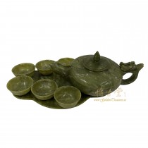 20th Century Chinese Jade 9 pieces Tea set