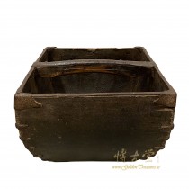 Antique Chinese Official Wooden Rice Grain Bucket 