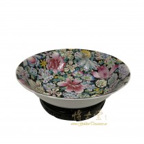 Antique Chinese Femille Rose Porcelain Bowl with Marks