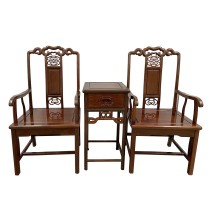 20th Century Chinese Rorsewood Carved Armchairs set