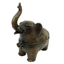 Early 20th Century Chinese Bronze Elephant Incense Burner