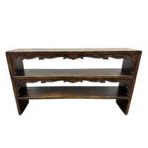 19th Century Antique Chinese Carved Display Shelf 