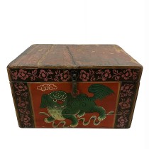 Early 20th Century Antique Chinese Wooden Painted Box