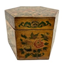 Mid 20th Century Chinese Hand painted Sewing Box