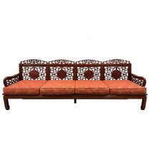 Mid 20th Century  Chinese Carved Rosewood Long Bench, Sofa