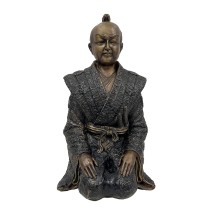 Rare 20th Century Japanese Antique Bronze Samurai Statue Shijo Kingo