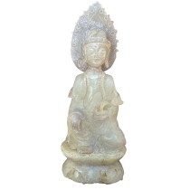20th Century Chinese Jade Carved Kwan Yin Bodhisattva statuary