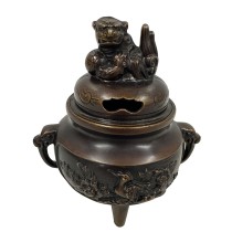 20th Century Vintage Chinese Bronze Incense Burner