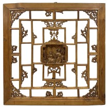 19th Century Antique Chinese Carved Wooden Window Panel/Wall Arts