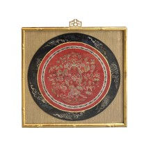 Framed Antique Chinese Qing Dynasty Embroidery 24LP121