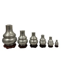 Early 20th Century Antique Chinese Tin Tea leaf Cans/Holders Set