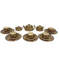 Mid-20th Century Japanese Satsuma Tea set, 21 pieces