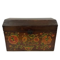 Early 20th Century Chinese Hand-Painted Wooden Box