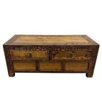 Early 20th-Century Antique Chinese Carved Low Coffee Table