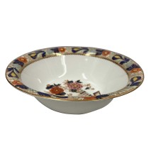 Antique Woods Ware Wincanton Blue and Rust Large Fruit/Serving Bowl