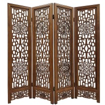 Mid-20th Century Chinese Rosewood Open Carved Screen/Room Divider