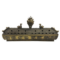 Mid-20th Century Tibetan Hand-crafted Bronze Incense Burner
