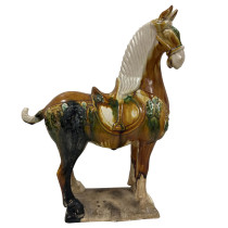 20th Century Chinese Ceramic Tang SanCai (tri color)Horse