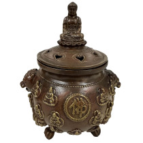 Mid-20th Century Tibetan Brass tripod Incense Burner
