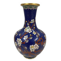 Mid-20th Century Hand-Crafted Antique Chinese Cloisonne Vase