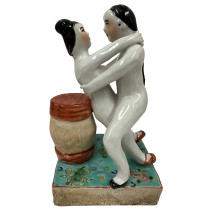 Antique Chinese Erotic Porcelain Figurine (spring palace paintings)