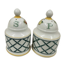 Vintage Villeroy & Boch "Basket" pattern salt and pepper shaker set.