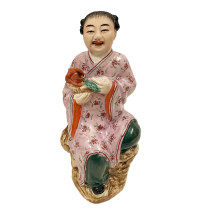 Mid-20th Century Chinese Famille Rose Porcelain Figurine