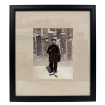 Framed vintage black-and-white photograph of Chinese Professor