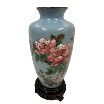 Mid-20th Century vintage Japanese cloisonné vase - Shippō-yaki