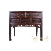 Chinese Antique 2 Drawers Carved Shan Xi Table