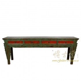 Antique Chinese 4 Drawers Painted Long Sofa Table/Console Table