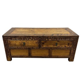 Early 20th-Century Antique Chinese Carved Low Coffee Table