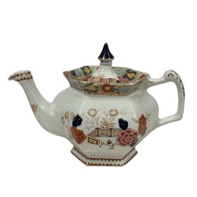 Antique Woods Ware Wincanton Hand painted Porcelain Teapot