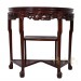 Chinese Antique Rosewood Half Moon Table with Marble Top 14LP25