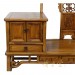 Chinese Antique Carved Camphor wood Telephone Table W/Chair 15LP05