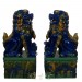 Chinese Antique Colored Glaze Ceramic Foo Dog 15LP10