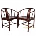 Chinese Antique Horseshoe Back Armchairs with MOP inlay- a pair 16LP51