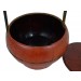 Chinese Antique Red Wooden Water Bucket