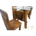Chinese Antique Rustic Dining Table w/4 Chairs