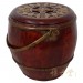 Chinese Antique Wooden Carved Rice Grain Bucket 22P72