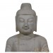 Chinese Carved Stone Meditation Buddha Statuary 25X99