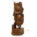 Chinese Antique Wood Carved Buddha Statuary Da Mo 27X07