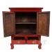 Chinese Antique 2 Doors Red Lacquered Cabinet/Chest 28B02