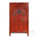 Chinese Antique Gilt Red Shan Xi Armoire 28T04
