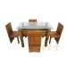 Chinese Antique Rustic Dining Table w/4 Chairs